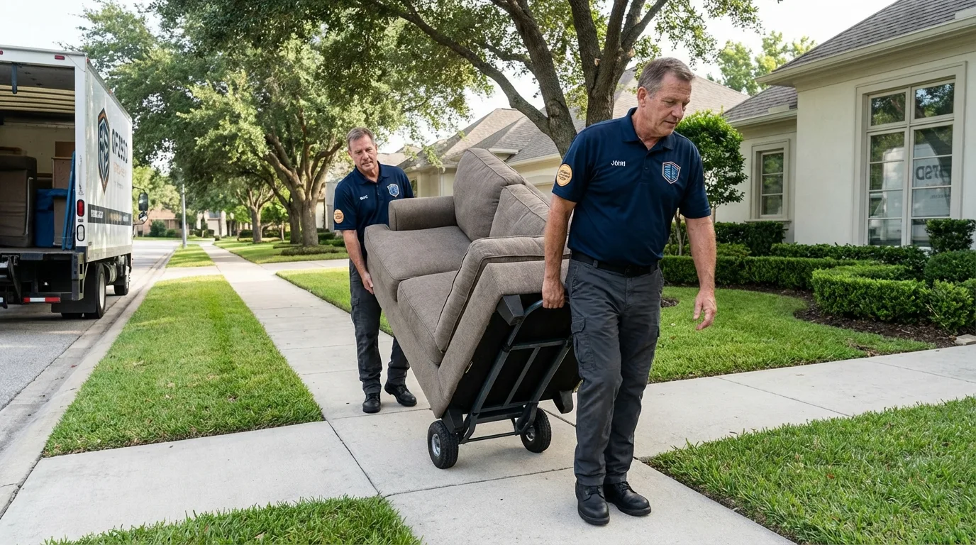 Local residential moving crew loading furniture in Federal Way, WA